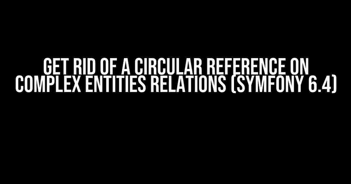 Get Rid of a Circular Reference on Complex Entities Relations (Symfony 6.4)