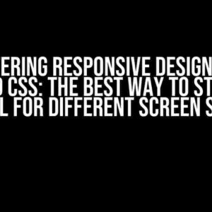 Mastering Responsive Design with Tailwind CSS: The Best Way to Structure HTML for Different Screen Sizes