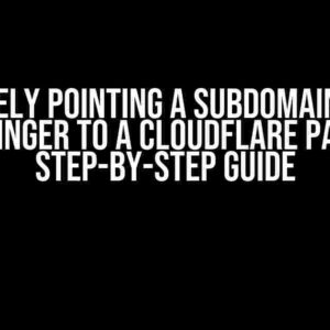 Securely Pointing a Subdomain from Hostinger to a CloudFlare Page: A Step-by-Step Guide